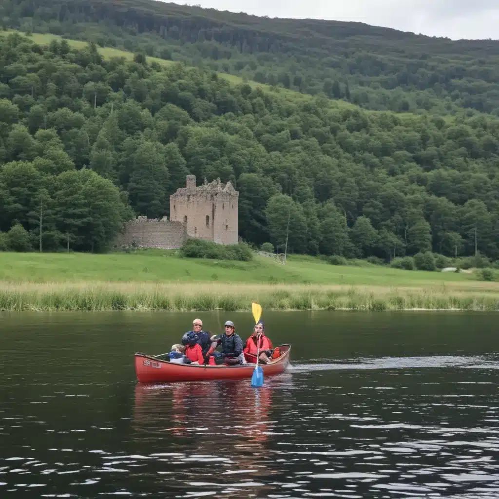 Canoeing on Loch Ness to Urquhart Castle Ruins