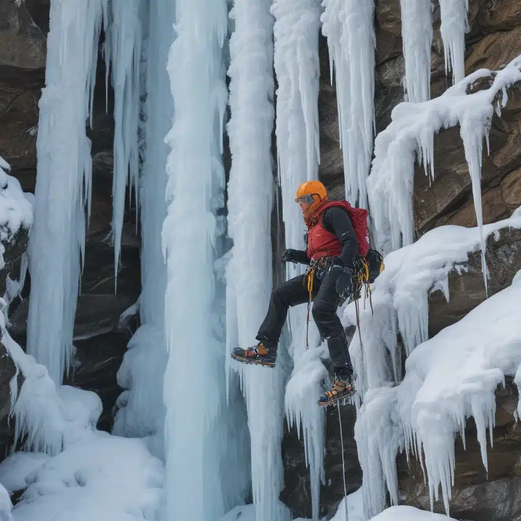 Ice Climbing Frozen Waterfalls with an Adventure Guide