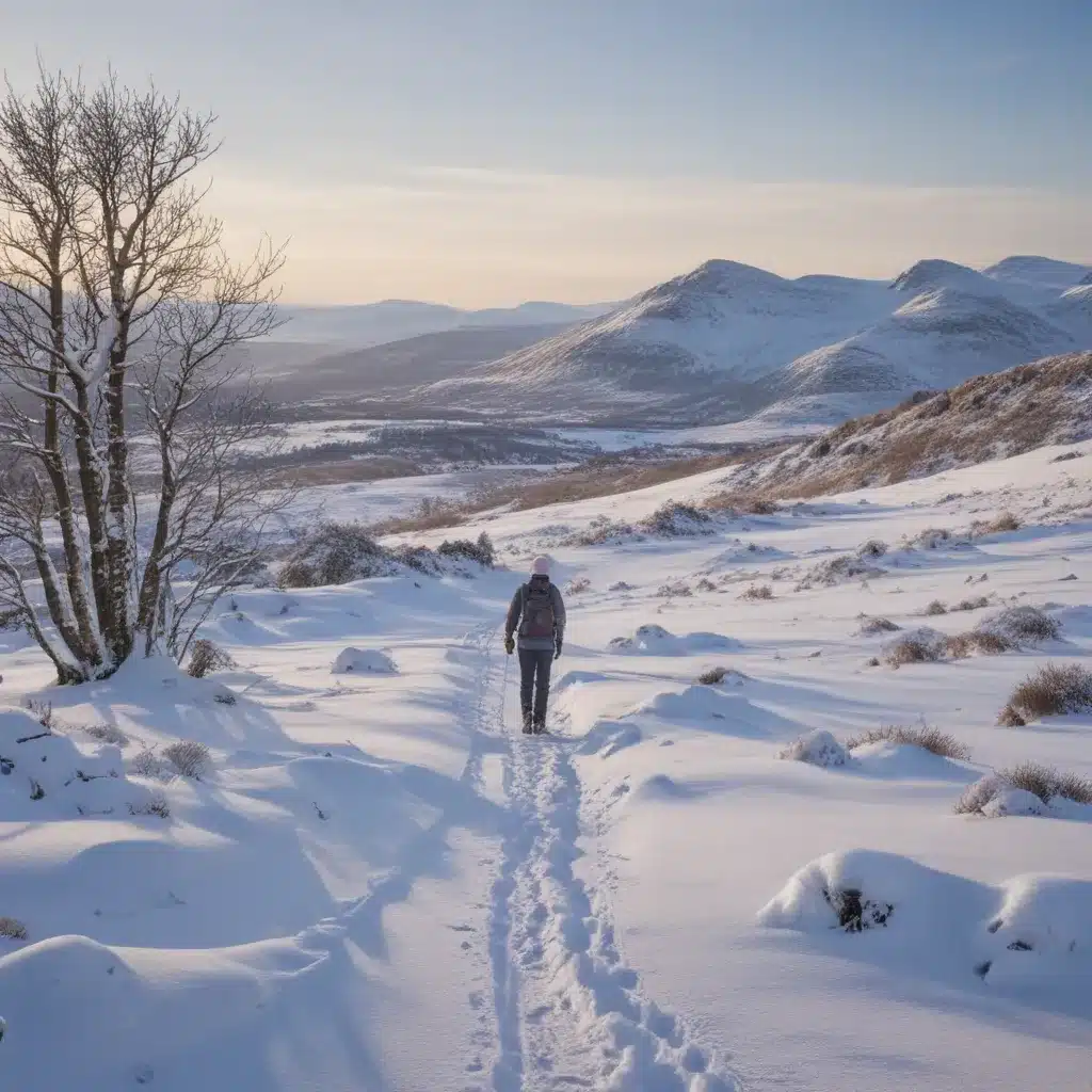 Snowshoeing in the Scottish Highlands Winter Scenery