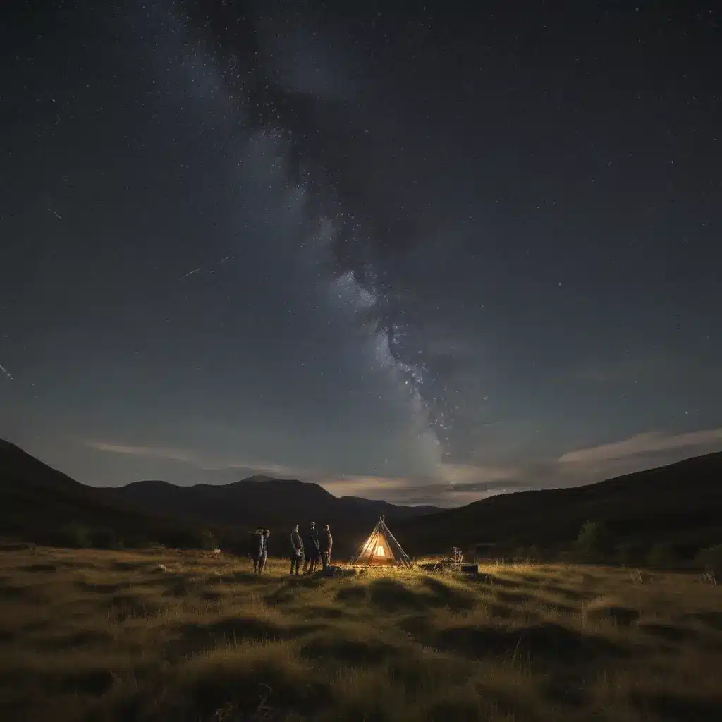 Stargazing the Skies in the Remote Highlands at Night