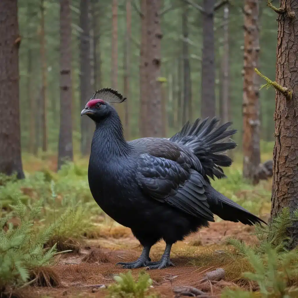 The Rare Capercaillie of the Old Pine Woods